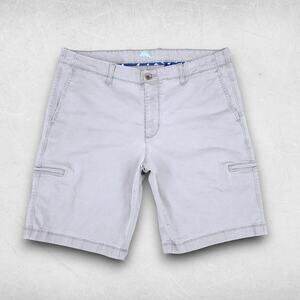 Tommy Bahama Boracay Cargo Bermuda Shorts Men 36 Gray Utility Preppy Minimalist